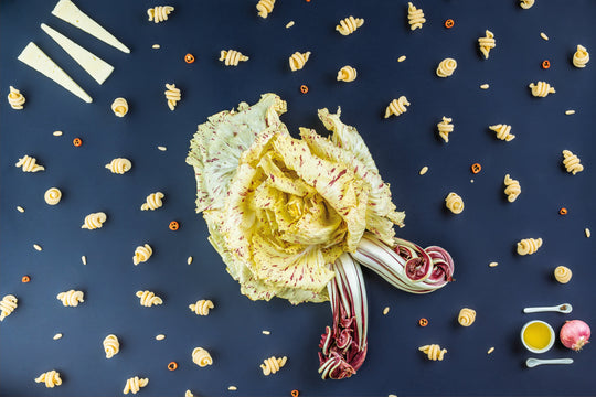 Trottole with radicchio and Asiago cheese