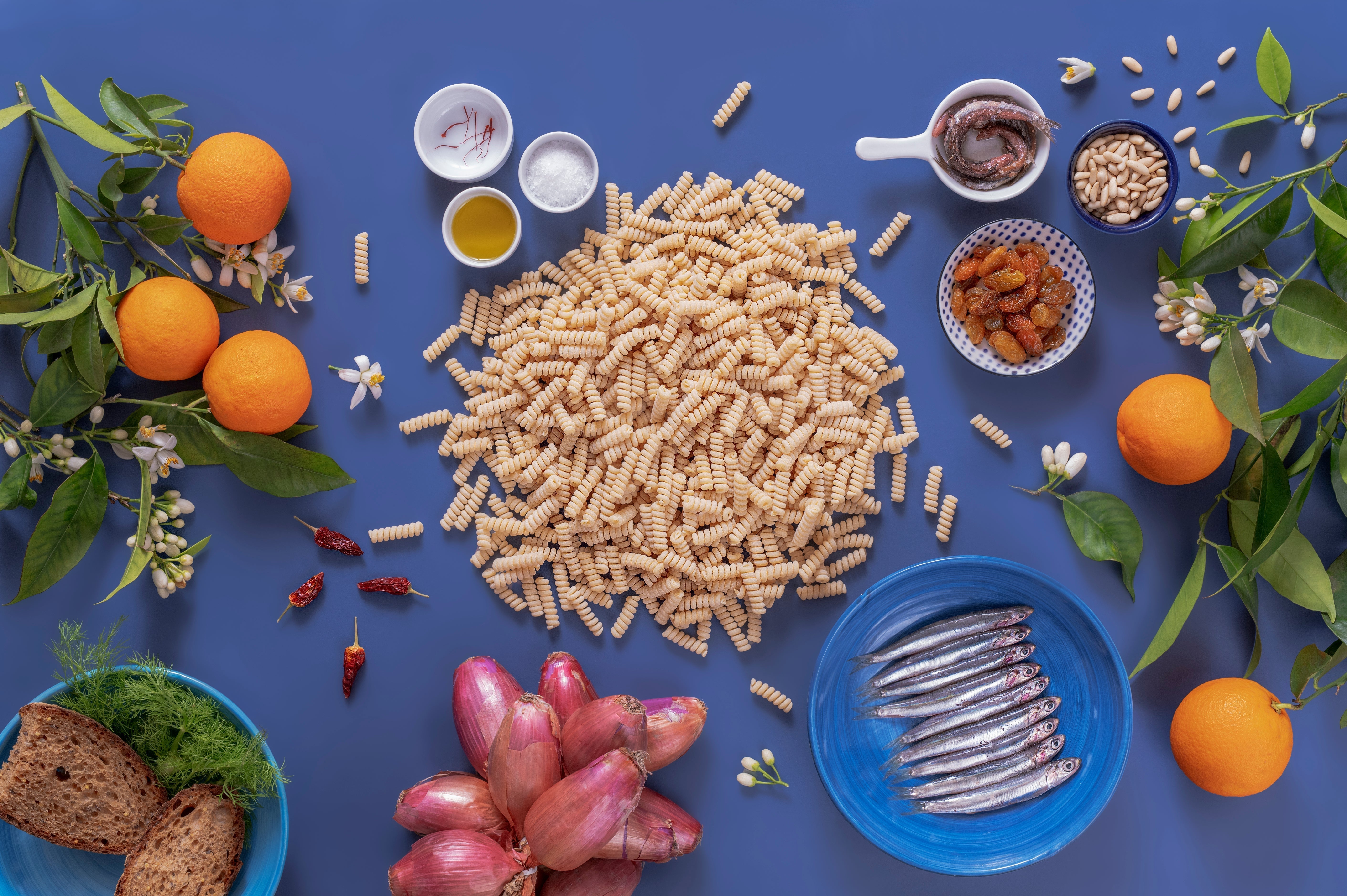 Fusilli Corti col Buco with sardines