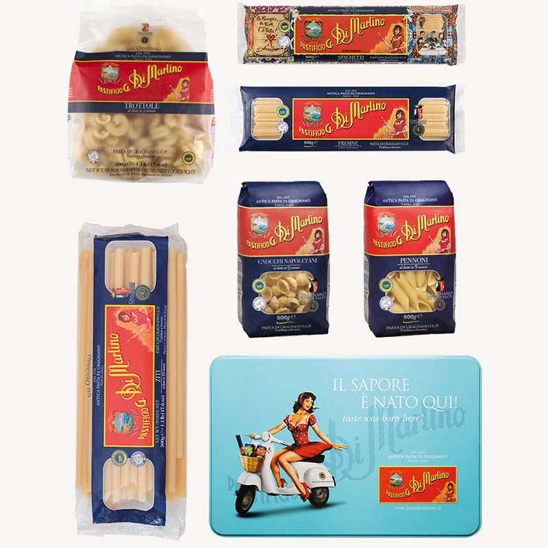 Turquoise tin box with pin-up (classic + special shapes)
