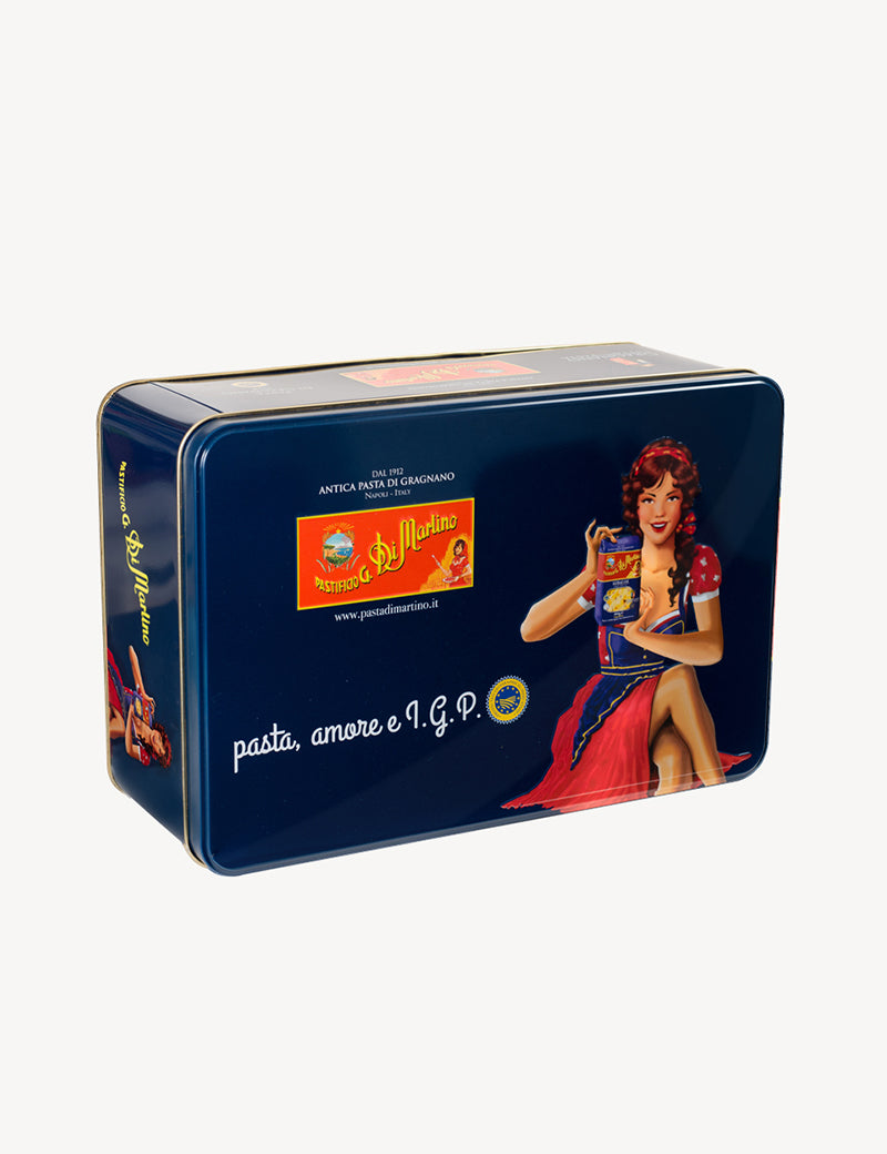 Blue Pin-up tin box (classic + special shapes)